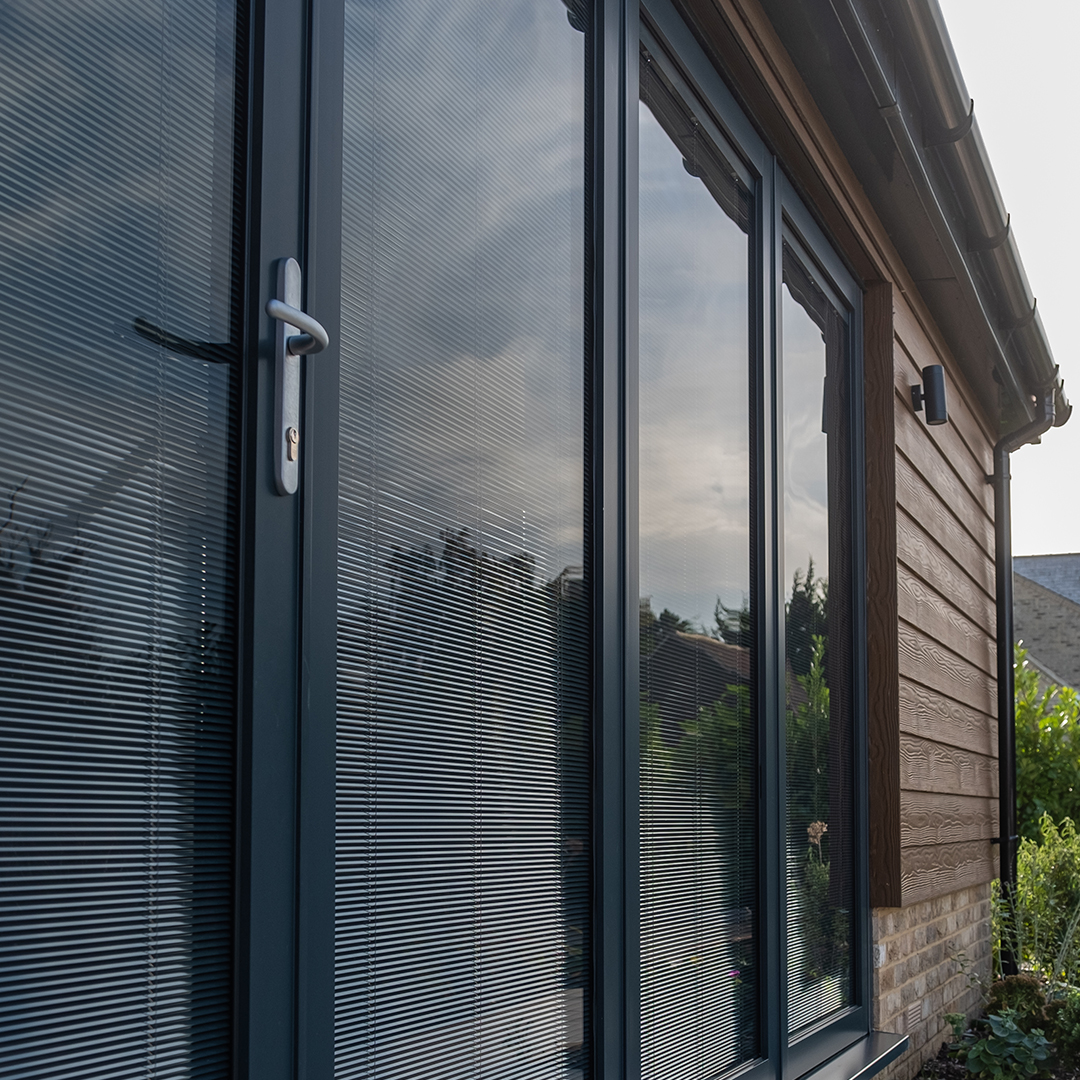 Bifold Doors with fitted Integral Blinds